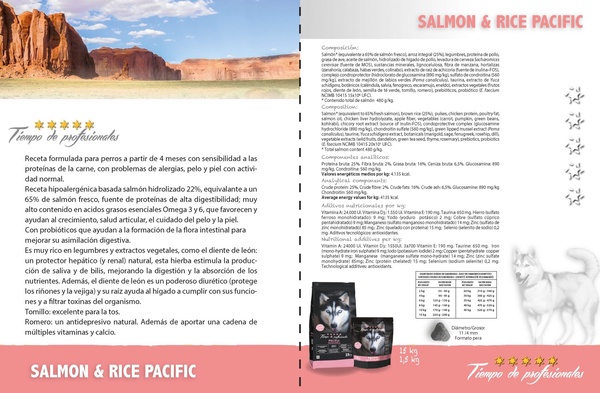 Pienso Perros Tiempo de Profesionales Salmon y Arroz Pacific 15 kg